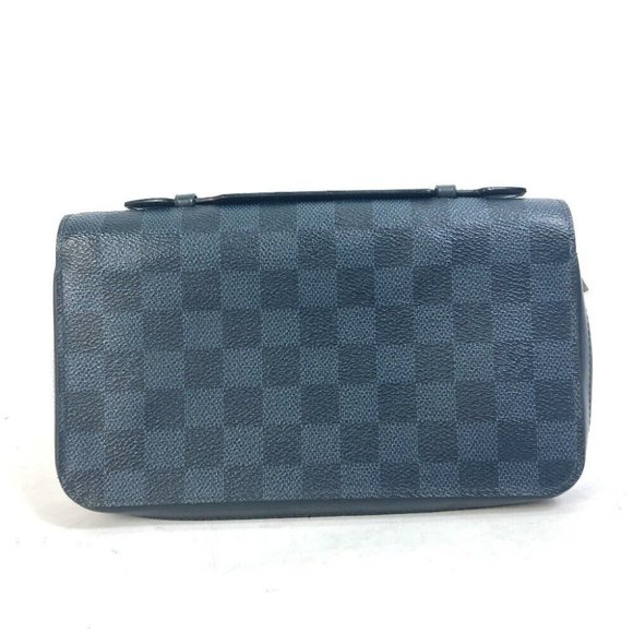 Authentic LOUIS VUITTON N41590 Damier Cobalt Zippy XL Travel Case Hand Bag Long - Picture 1 of 9